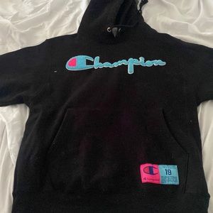 champion small black blue and pink